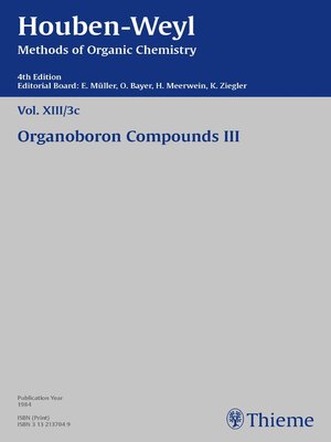cover image of Houben-Weyl Methods of Organic Chemistry Volume XIII/3c